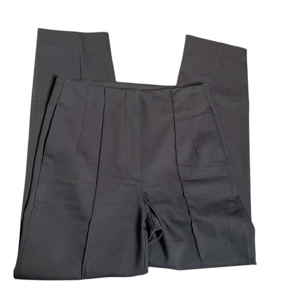 Massimo Dutti Navy Blue High Waist Pleated‎ Trousers Size 4